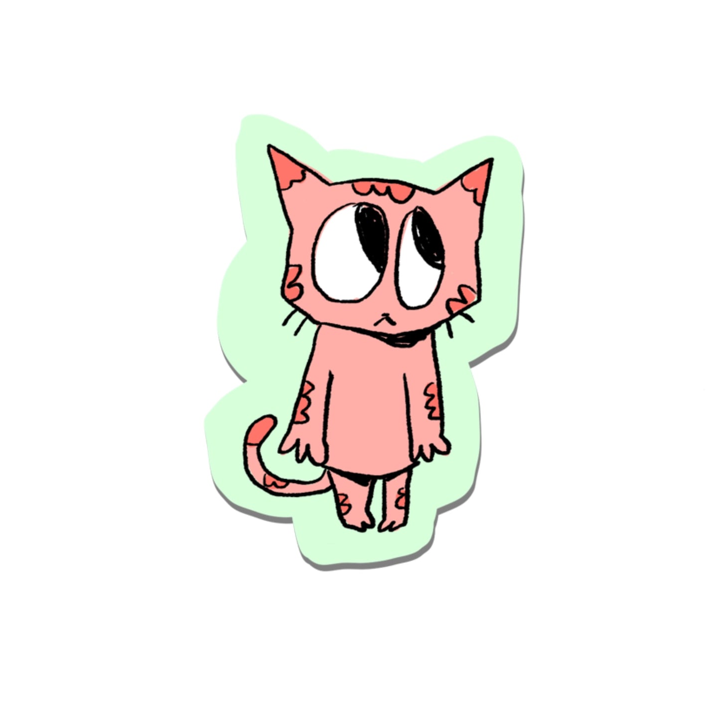 Coy Cat Sticker