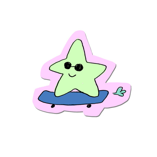 Skater Star Sticker