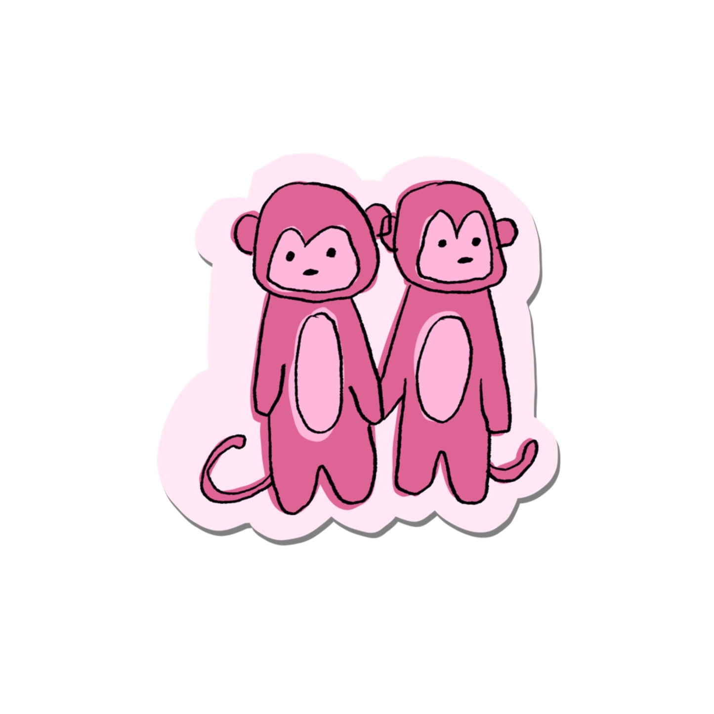 Two Monkies Sticker